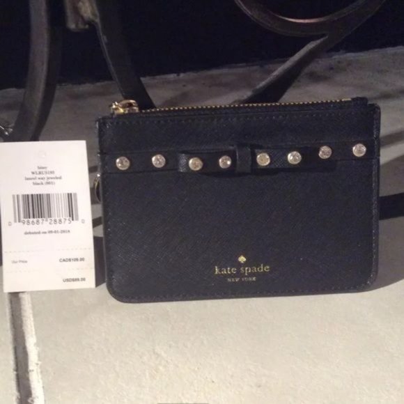 Kate Spade Bitsy Laurel Way Jeweled Key Coin case - Picture 2 of 6